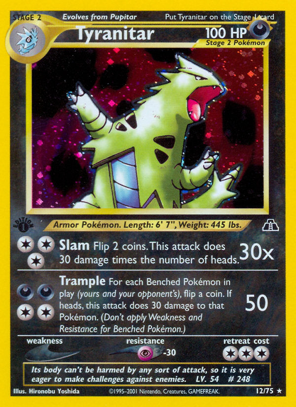 Neo Discovery Holo Tyranitar #12/75 first edition